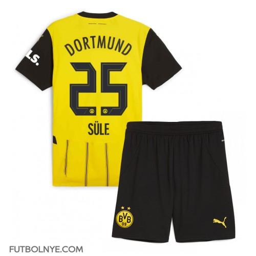 Camiseta Borussia Dortmund Niklas Sule #25 Primera Equipación para niños 2024-25 manga corta (+ pantalones cortos)